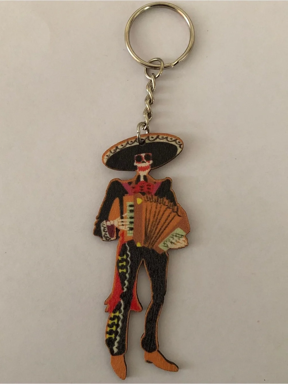 Día de Muertos Mexican Charro skull Calavera keychain SKU530